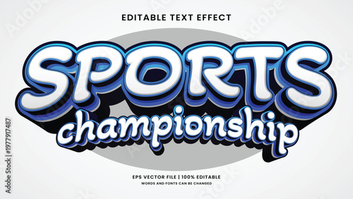 sports championship editable text effect