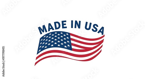 American flag with text illustrating proud national symbol concept