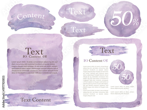 ornament of background tag watercolor isolate on white background