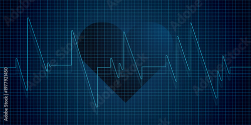Heart pulse and heartbeat. world heart day. health care medical focus heartbeat for checking the function of the patient heart. modern simple design for medical apps, websites and hospital. vector.