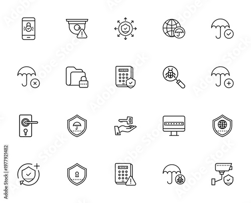 Foto Security icon set