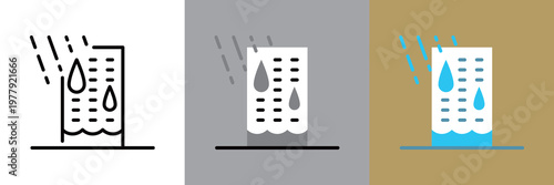 雨漏りしているビルのアイコン