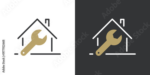 スパナと家のリフォームアイコン