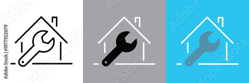 スパナと家のリフォームアイコン