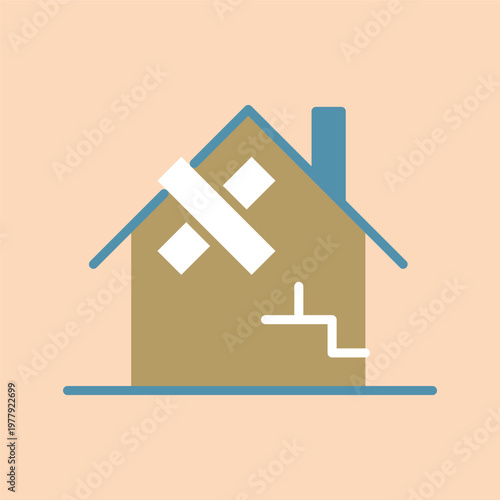 崩れかけた家のリフォームアイコン