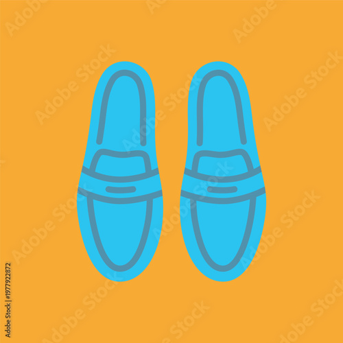 ローファーのシンプルな線画アイコン