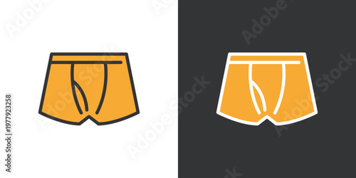 ボクサーパンツのシンプルなアイコン
