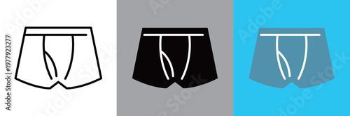 ボクサーパンツのシンプルなアイコン