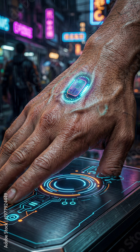 A futuristic scene unfolds ...