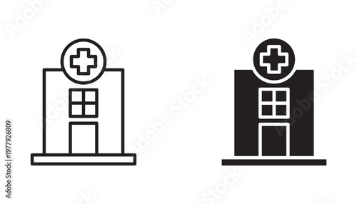 Doctor-related outline icon set. Hospital, Linear icon collection. Editable outline. Vector illustration.