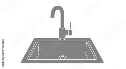 Kitchen sink with faucet 1.