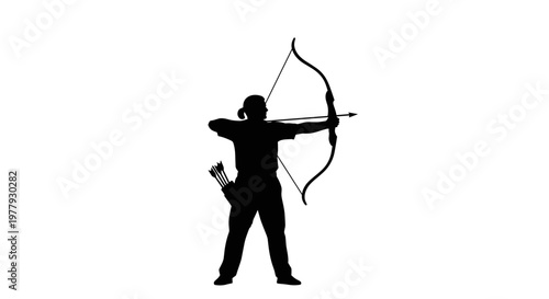 Man aiming bow and arrow 1.