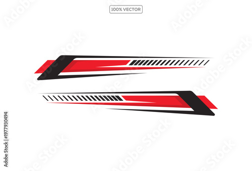 Car Racing Stripe Vinyl Decal Set Automotive Sport Sticker Collection Vector Design