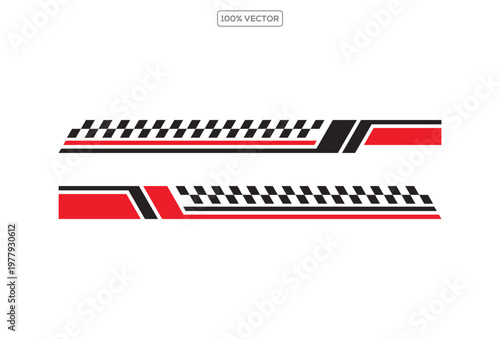 Automotive Racing Stripe Sticker Pack Car Vinyl Decal Set Sport Vector Design