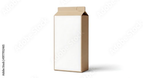 Isolated milk carton mockup a realistic product presentation for branding and packaging design concepts