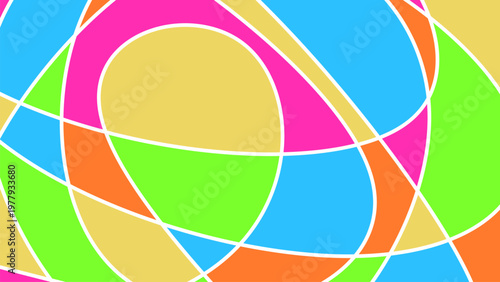 Abstract colorful shapes in an arrangement with a modern and vibrant aesthetic view