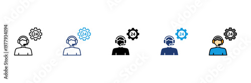 Service Icon Set Multiple Sty...