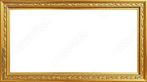 Marco Dorado Antiguo Premium Diseño Ornamental Metálico | Para Enmarcar Fotografía, Obra de Arte, Certificado, Diploma, Invitaciones, Bodas, etc.