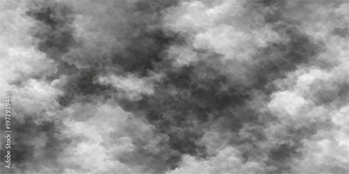 Abstract a mesmerizing aerial view of a dense, swirling cloud formation, rendered in a grayscale palette, creating a dramatic and evocative atmosphere.