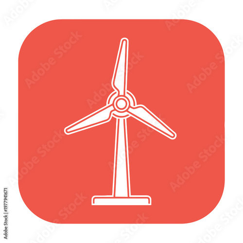Wind turbine icon renewable energy symbol sustainable power generation