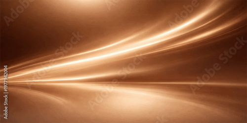 Abstract, a mesmerizing display of dynamic light, gracefully dances across the surface, in a symphony of golden hues and ethereal glow, evokes a sense of fluid movement and modern elegance.