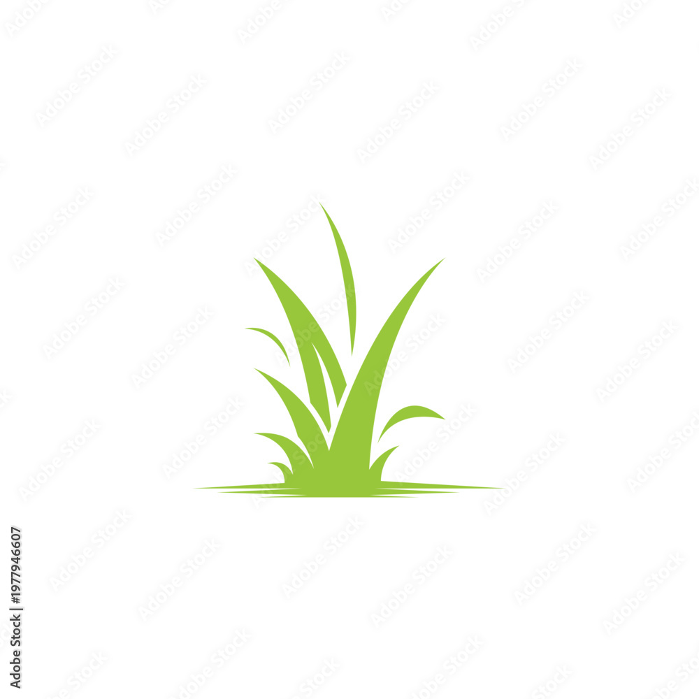 Fototapeta premium Green grass logo