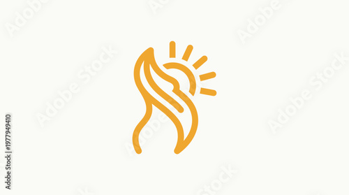 Abstract Logo Representing Nature's Energy