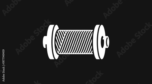 Minimalist Spool of Thread Icon