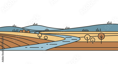 Irrigation system in a field.