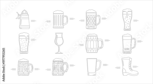 Various Beer and Drink Glasses.