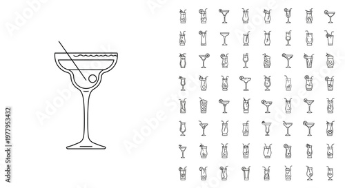 Cocktail in a wine glass.