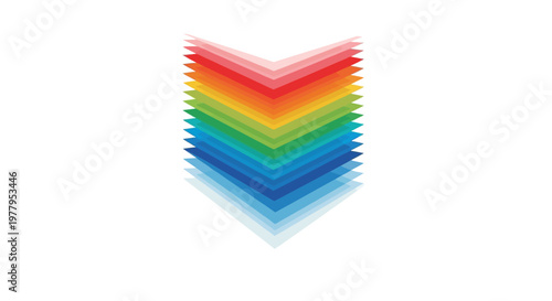 Vibrant Rainbow Chevron Pattern Design.
