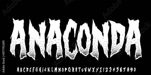 Y2k Damn Dark Lettering tattoo type font for tee print design. Trendy type font concept for Gothic Punk Rock and Death Rock print design. Rock style print design with t-shirt vector mockup