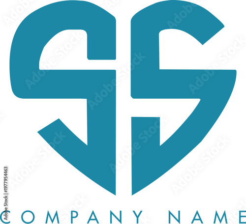 Minimalistic Abstract Initial Letter SS Logo Design