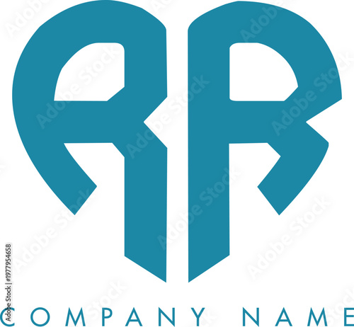 Minimalistic Abstract Initial Letter RR Logo Design