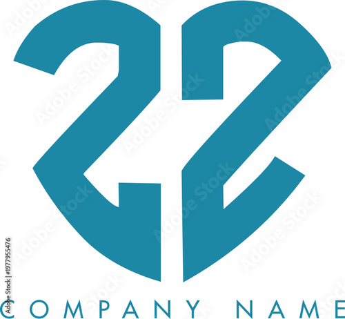 Minimalistic Abstract Initial Letter ZZ Logo Design