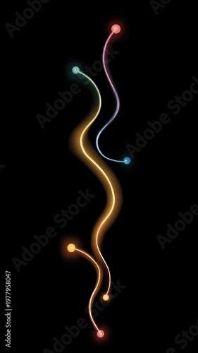 Colorful swirl on black background vibrant swirling colors create an abstract pattern against a dark contrasting backdrop