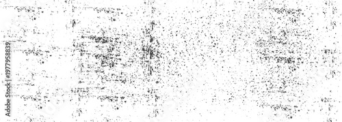 Grunge Dust Grain Texture Overlay, Black and White Distressed Background, Retro Rough Surface, Dirty Wall Effect, Abstract Noise Vector Illustration.