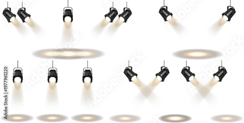 Stylish ceiling hanging lamps for modern room interior design vector