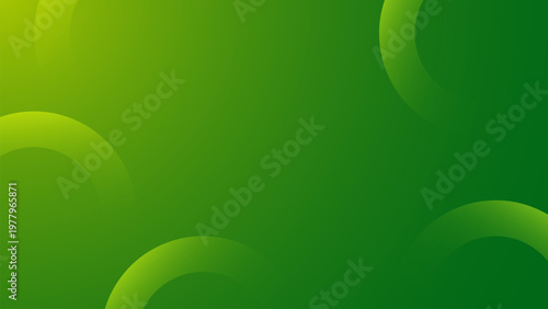 Abstract green background with soft gradients and circular shapes for presentation and digital design