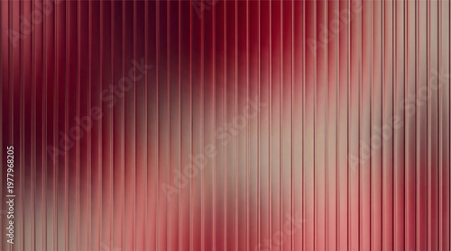 Red Ribbed Glass Texture Pattern in Fluted Style. A collection of reeded glass background semitransparent overlay, including burgundy, maroon, vertical, lines, ripples