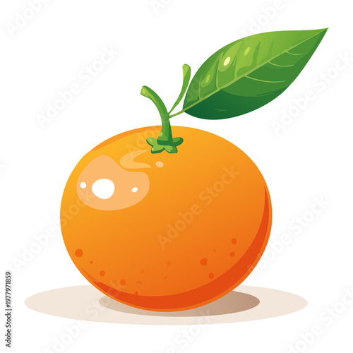 Sweet orange for healthy organic vitamin C rich snack and refreshing summer citrus juice ingredient for wellness - Vector Illustration
