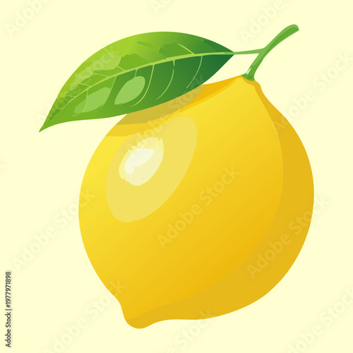 Yellow lemon for healthy organic vitamin C boost and refreshing summer citrus juice preparation for daily diet - Vector Illustration