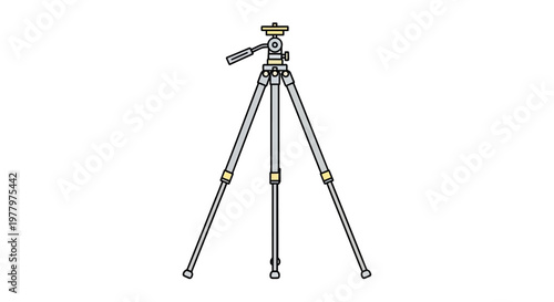 Tableau sur toile Simple vector illustration of a camera tripod on a clean white background