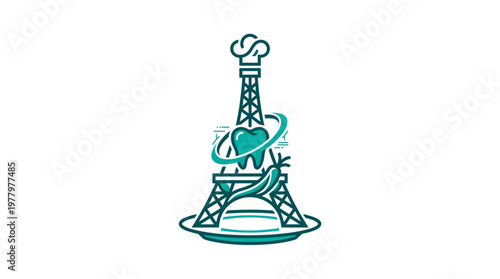 Parisian Dental Chef Logo Design
