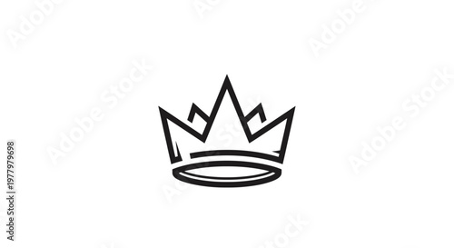Crown Icon Symbol Royalty Design.