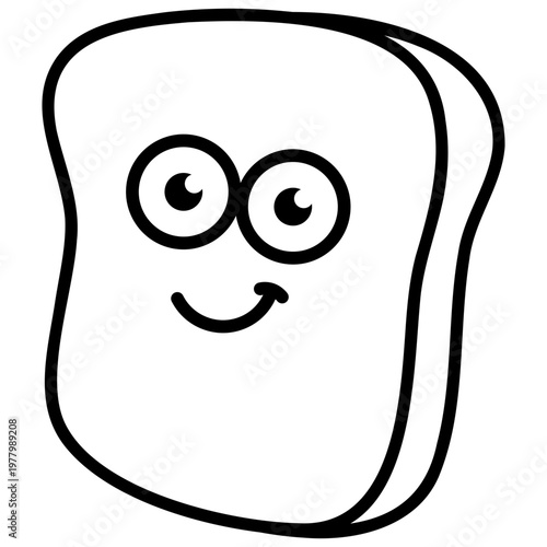 toast bread cartoon character