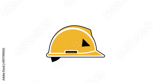 Yellow hard hat icon on a white background