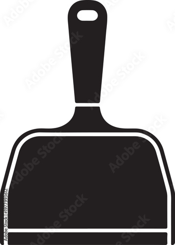 Cleaning dustpan household sweeping tool silhouette icon
