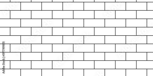 Pavement sidewalk brick wall seamless mosaic stone concrete wall surface tiles. subway vector block rock white brick wall texture background.